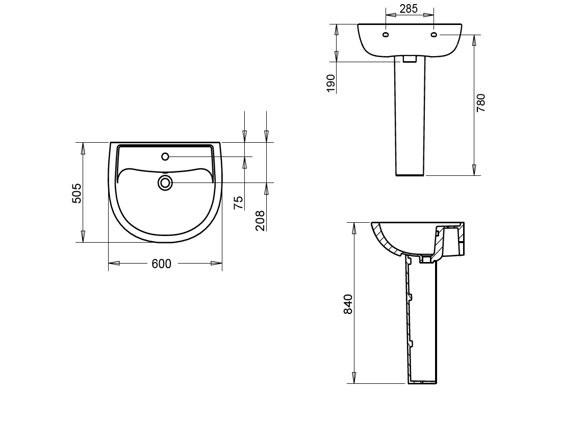 Alize%20Lavabo%2060%20cm%20+%20Kolon%20Ayak