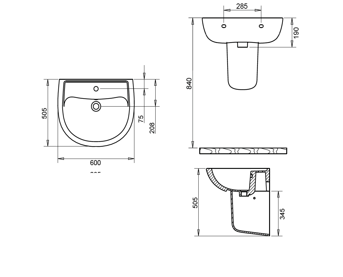 Alize%20Lavabo%2060%20cm%20+%20Yarım%20Ayak